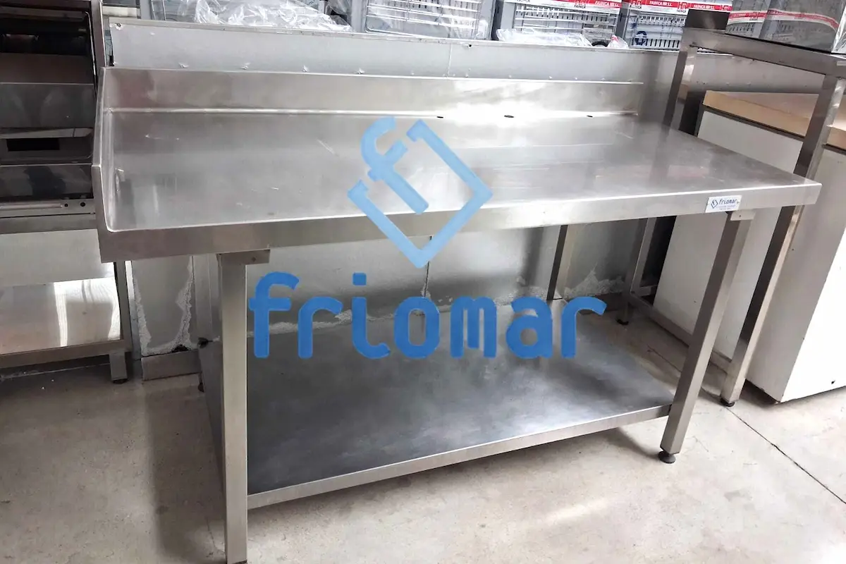 MESA TRABAJO MURAL ACERO INOX